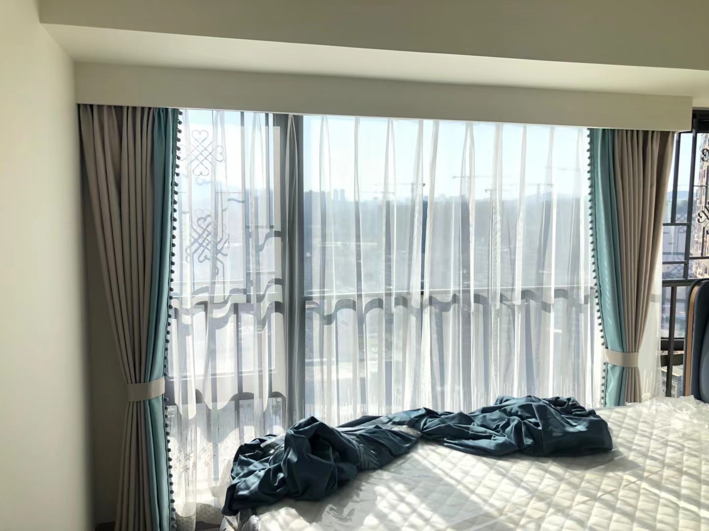 福田梅林窗帘店定做家居窗帘遮光窗帘